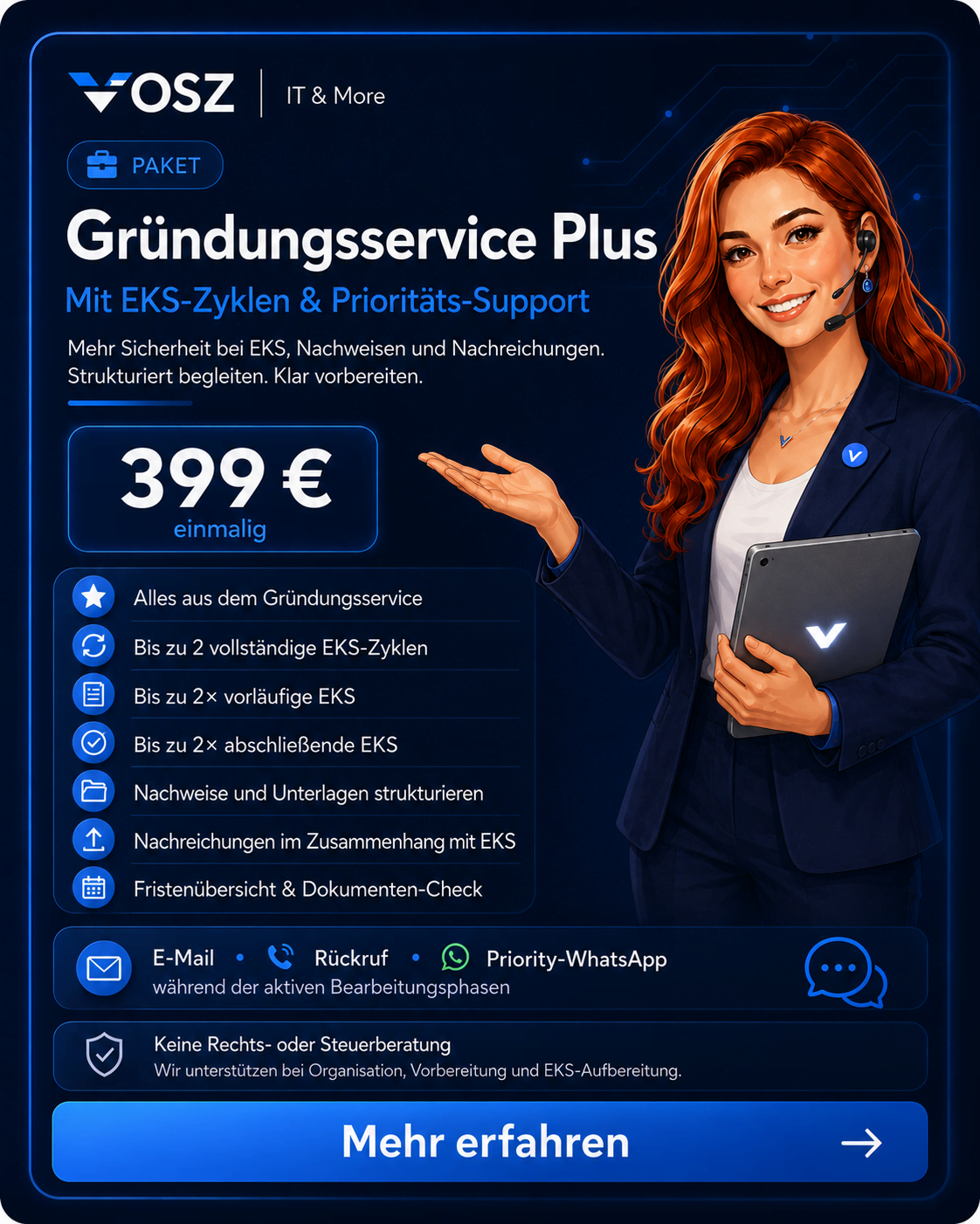 Gründungsservice Plus von VOSZ IT & More