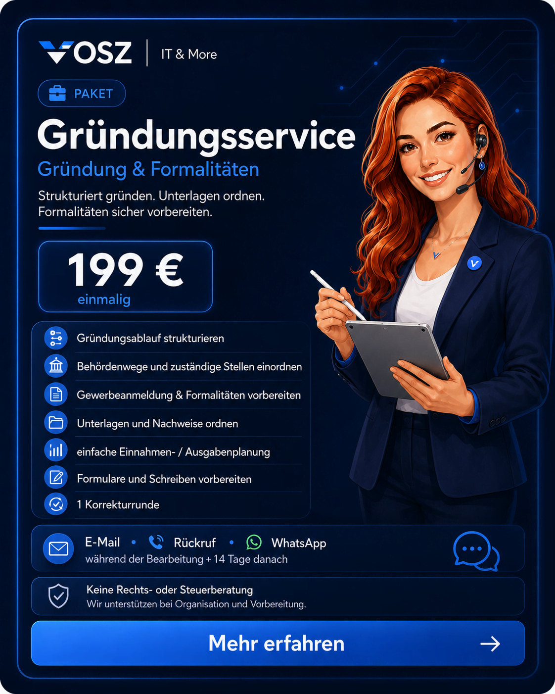Gründungsservice von VOSZ IT & More